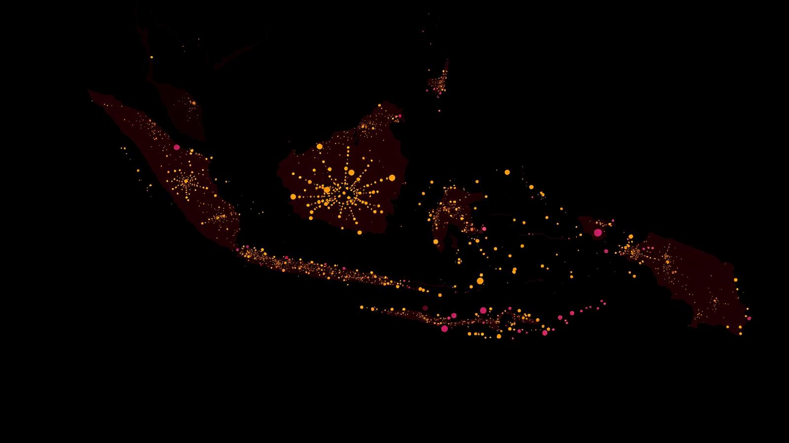 Indonesia delivery map